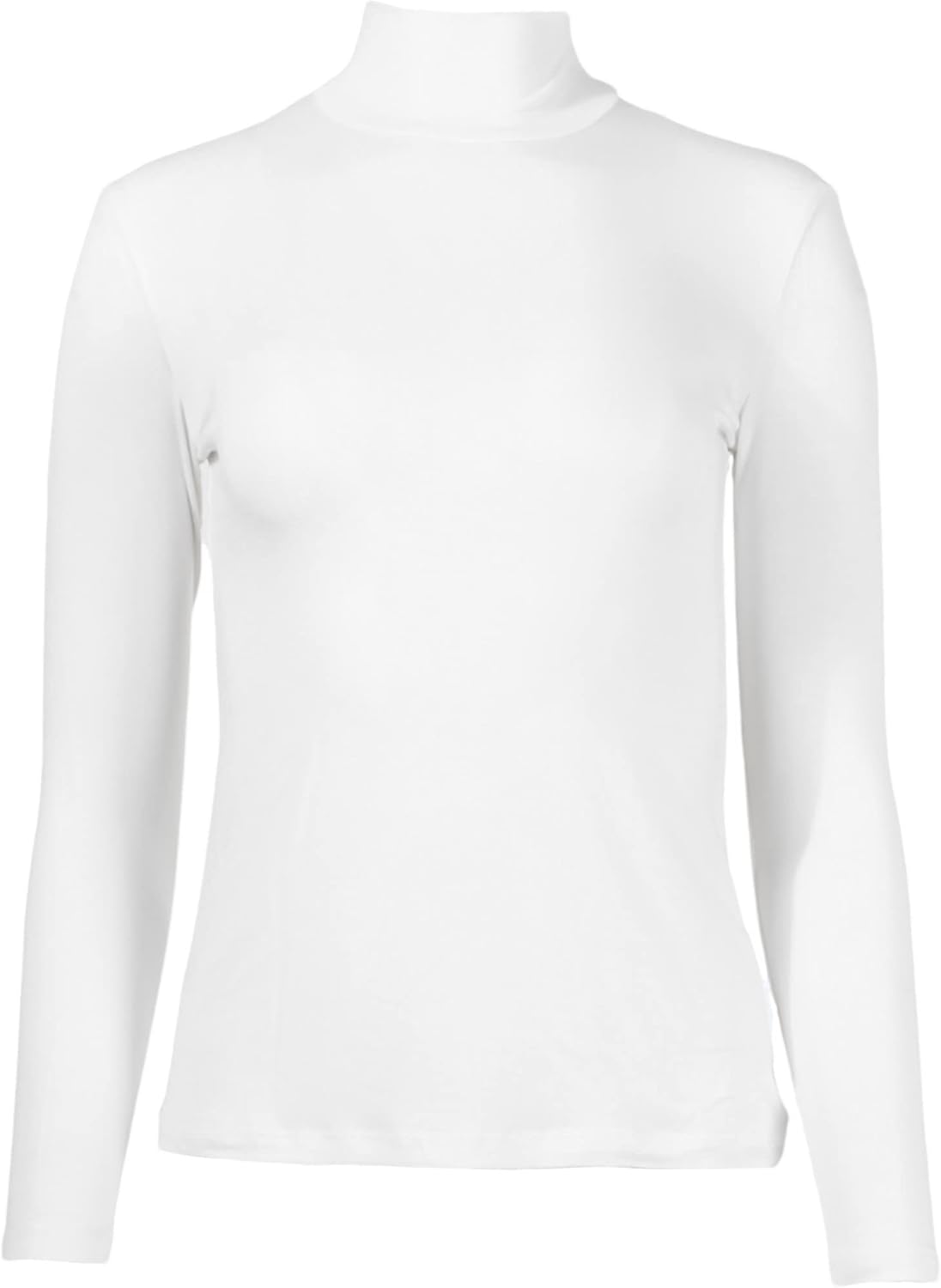 CARINA Women's Set of Three High Neck Long Sleeve Classic Basic Tops (Pack of 3)