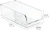 iDesign Linus Plastic Can Organizer with Lid – Clear Medium Fridge & Pantry Storage