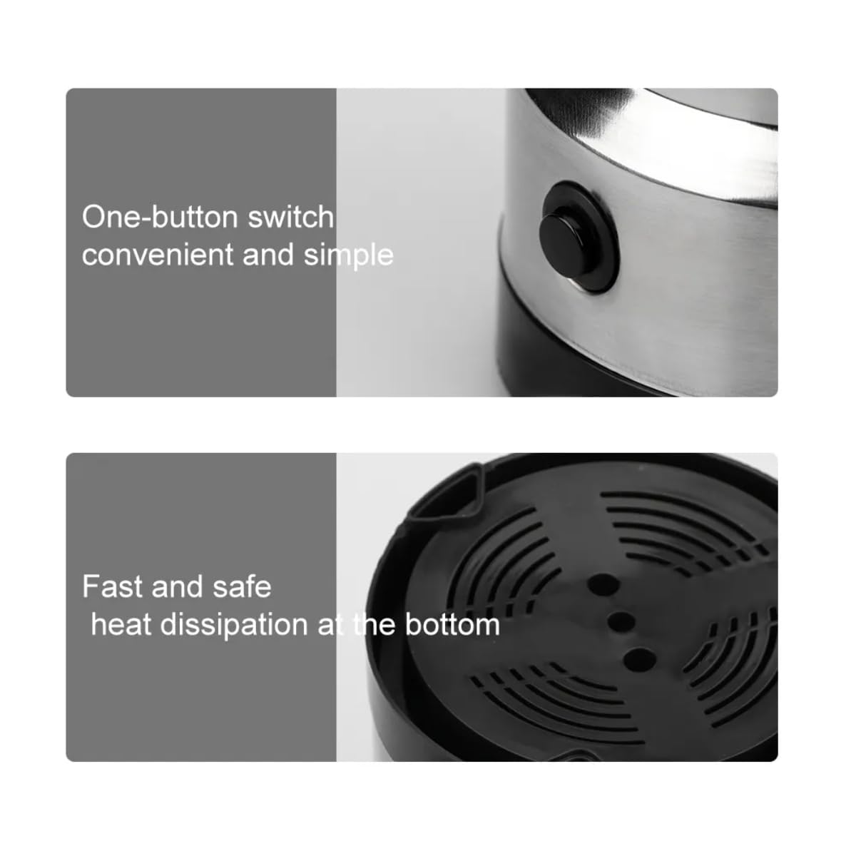 مطحنة القهوة والتوابل الكهربائية من جينيريك. تأتي مزودة بمحرك قوي ووعاء من الفولاذ المقاوم للصدأ لطحن حبوب القهوة والمكسرات والتوابل والأعشاب والحبوب بسرعة وسهولة.