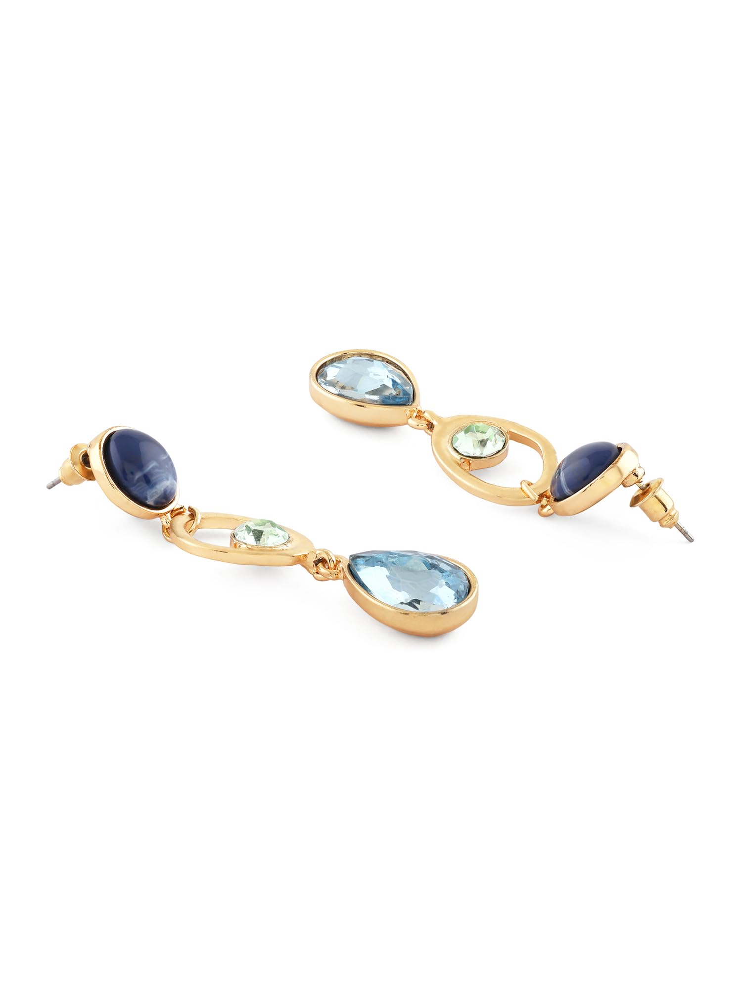 Zaveri Pearls Stones Embellished Classy Drop Earrings For Women - Safqqa Egypt