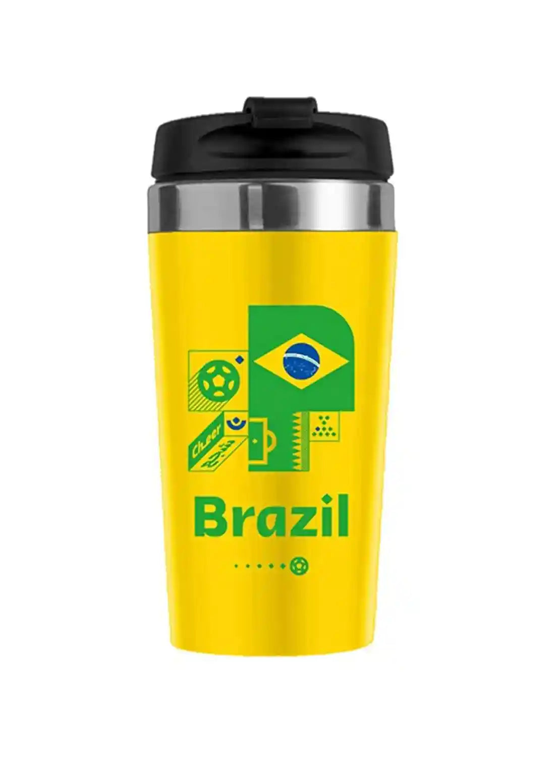 FIFA World Cup Qatar 2022 Stainless Steel Vacuum Mug -Brazil -450ml