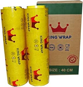 لفة بلاستيك من King Wrap سم35  – 2 لفافات هي حل متعدد الاستخدامات ومتينة للتغليف المنزلي