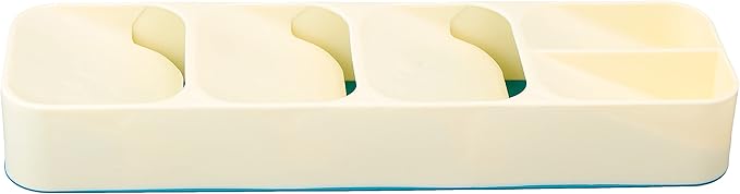 Plastic Cutlery Drawer Organizer – Long Rectangular 5 Compartments