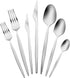 Karaca 316 Stainless Steel 84-Piece Cutlery Set, Silver Flatware Collection