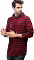 COUP Men's Slim Fit Striped Hoodie with Long Sleeves - Hooded Sweatshirt