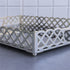 Zeyve Knit Pattern Laser Tray Silver 40X30X6Cm