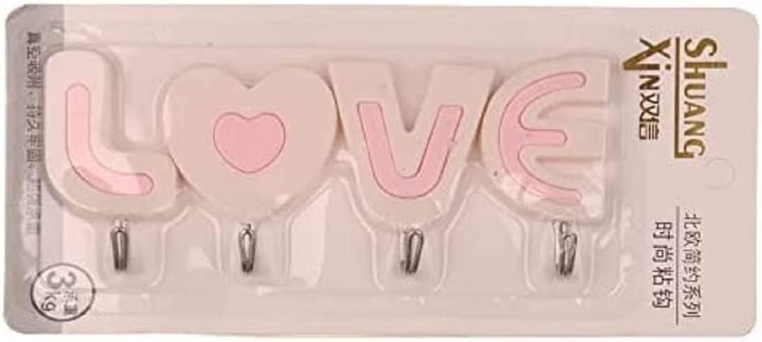 Elyassin Clothes Hanger Sticker In The Shape Of The Word "love" 4*1