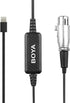 كابل ميكروفون بويا XLR إلى Lightning | جودة عالية للجوال