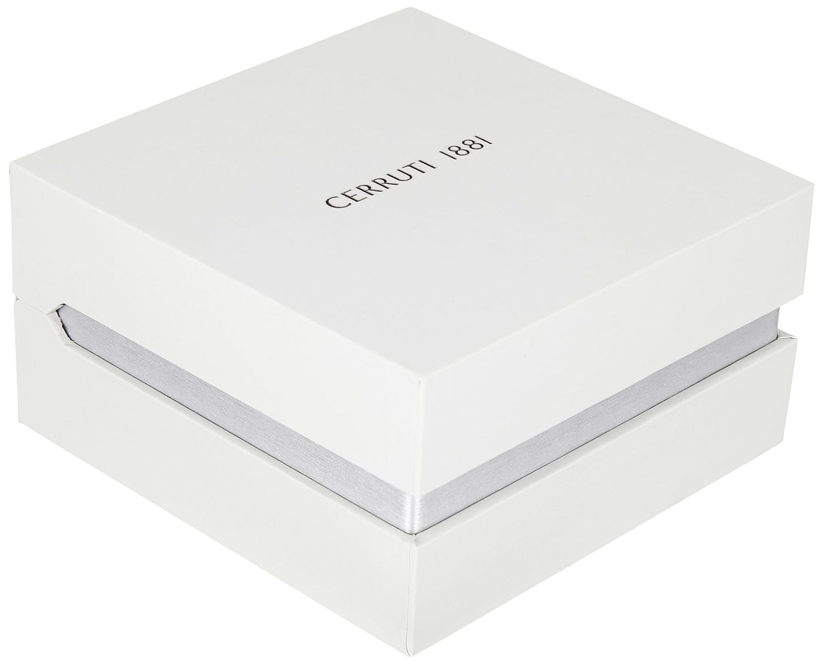 أزرار أكمام رجالية من سيروتي 1881 بشعار بارز – فضي وأسود