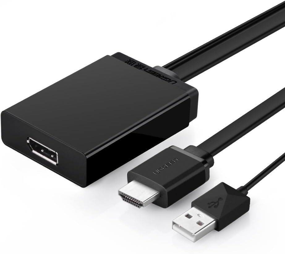 UGREEN HDMI with USB Power to DisplayPort Converter Cable Support Resolution up to 4K for HDTV, LCD Displays, etc - Safqqa