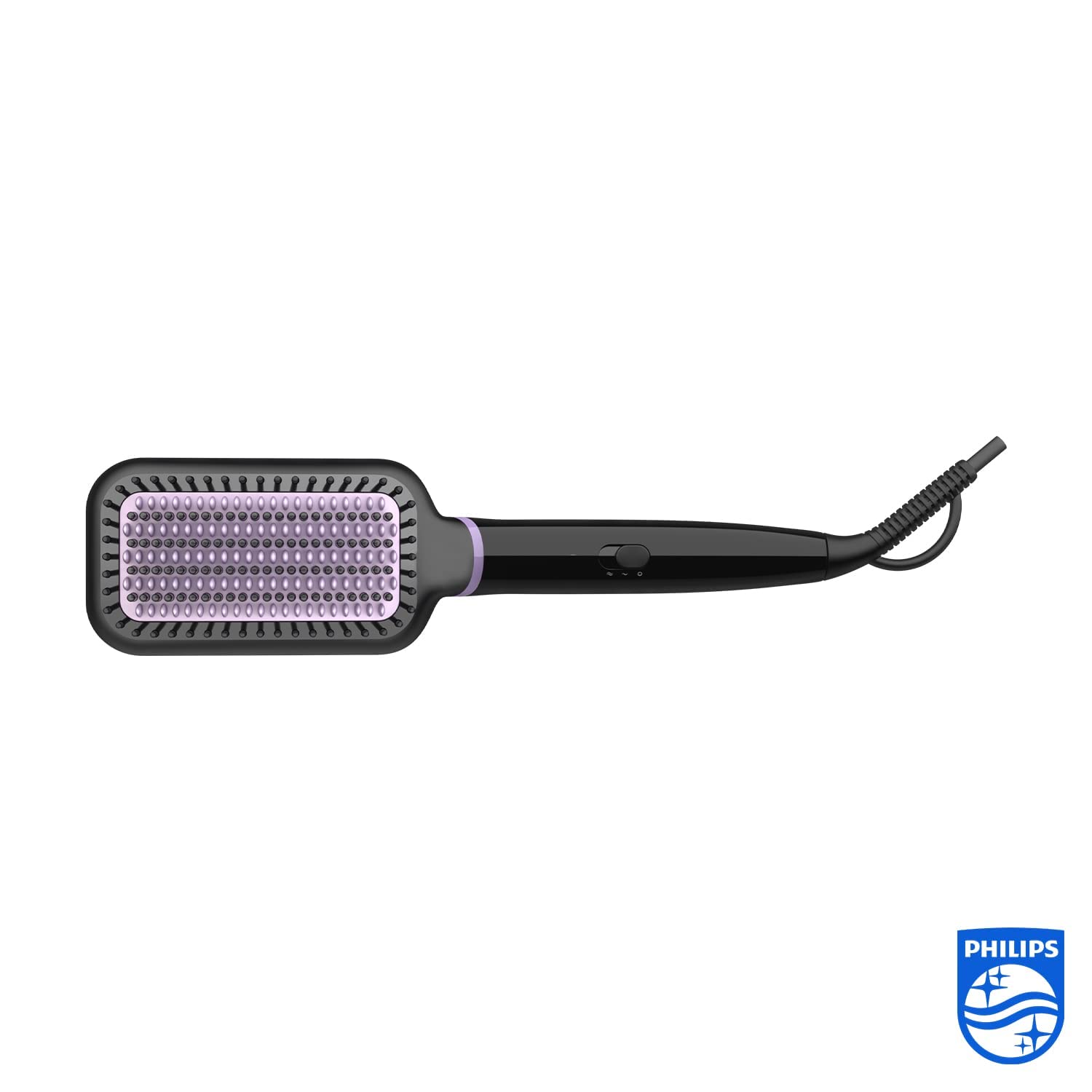 Philips StyleCare Essential Heated Straightening Brush, Smooth, Shiny, Frizz-Free Hair, Extra Large Brush Area, ThermoProtect Technology, BHH880/00 - Safqqa Egypt