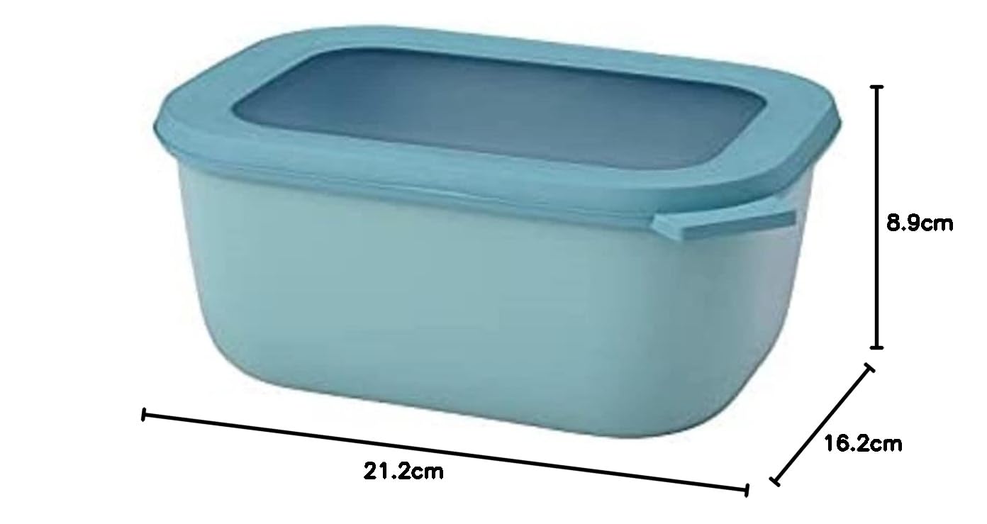 علبة متعددة الاستخدامات مستطيلة من ميبال بسعة 1500 مل، مصممة لتخزين الطعام وتقديمه بسهولة