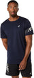 ASICS Men Sports T-Shirt Navy Lightweight Breathable Training Wear