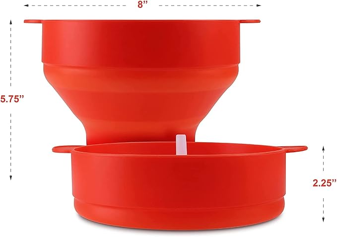 KASTWAVE Silicone Microwave Popcorn Popper Red BPA Free Collapsible – Safqqa Egypt