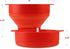 KASTWAVE Silicone Microwave Popcorn Popper Red BPA Free Collapsible