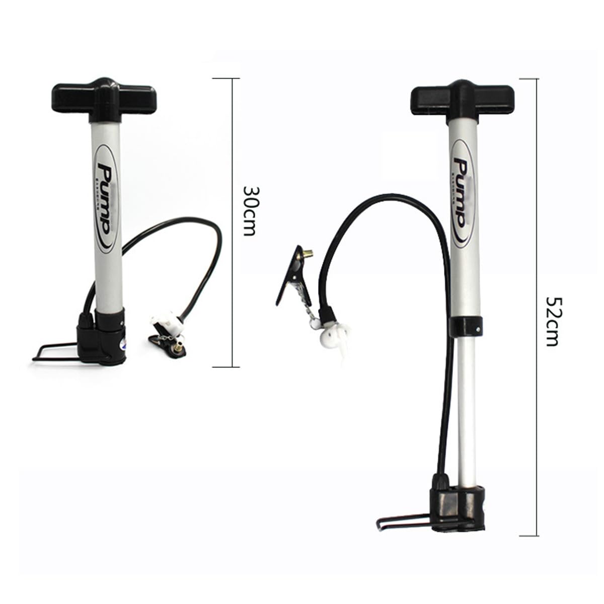 High-Pressure Bicycle Floor Air Pump – Manual Inflator for Road & Mountain Bikes, Basketballs, and More