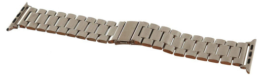 سوار ساعة معدني عالي الجودة لـ iWatch 1,2,3,4 - فضي