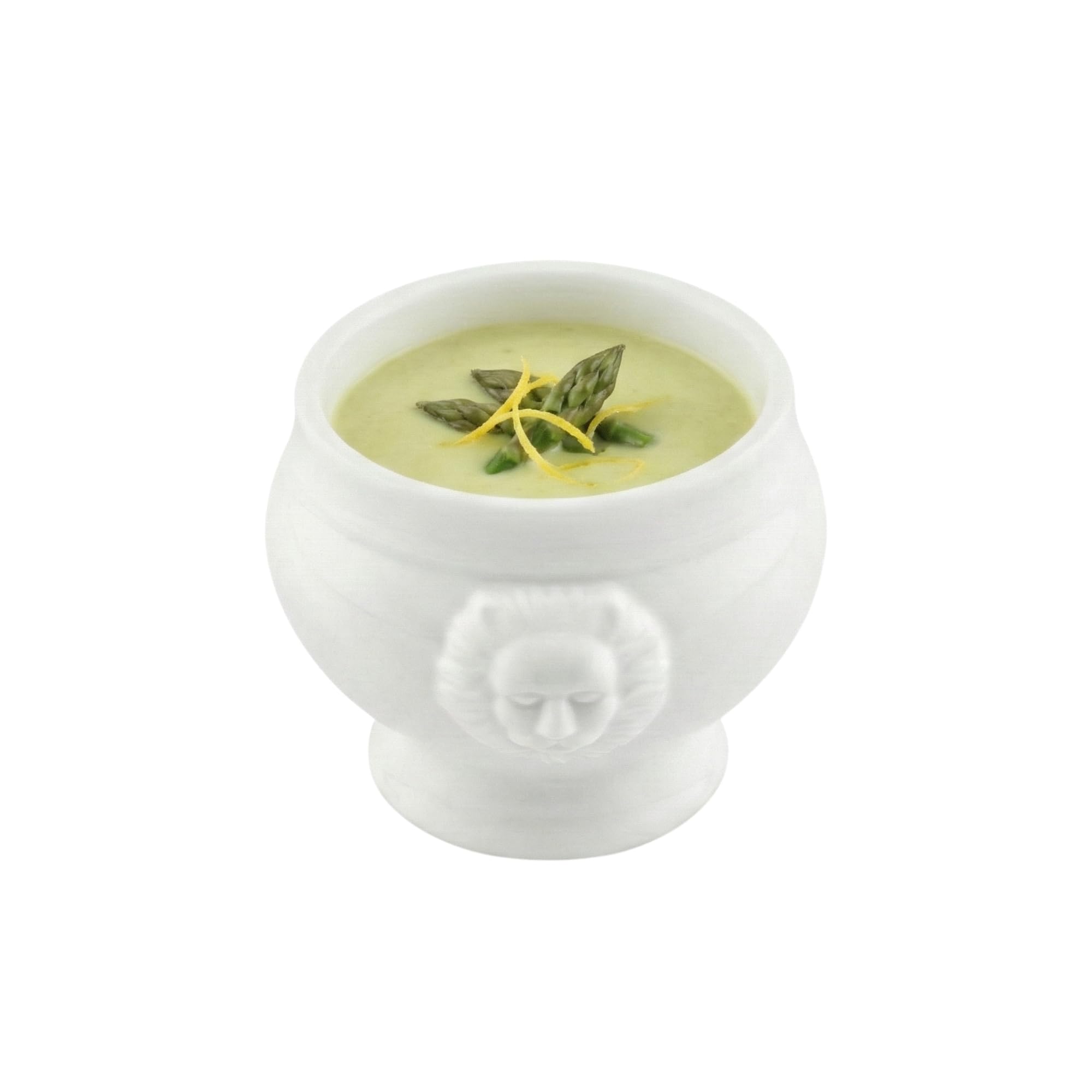 Restaurantware Porcelain Bowls – 9-Piece Set with Lion Head Design