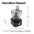 Hamilton Beach Food Processor 1000W, 3.5L bowl and 11 attachments - blender, citrus juicer, grinder mill, chopper and more to knead dough, emulsify, french fry slice and grate, FP1012-ME (Minor Scratsh)