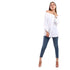 ESLA Long-sleeved Plain Blouse White - Safqqa Egypt