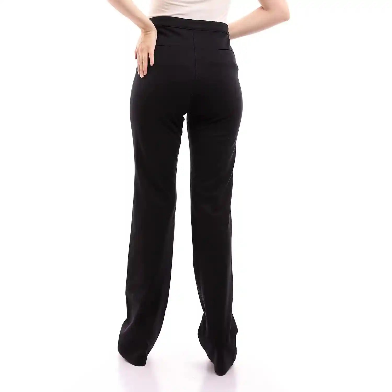 esla_Front Small Pockets Solid Classic Pants_Dark Blue_size 7 - Safqqa Egypt