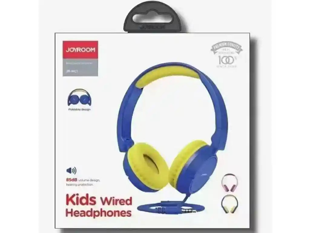 Joyroom JR-HC1 Kids wired headphones,Soft cushioned ear pads for comfort during extended use.