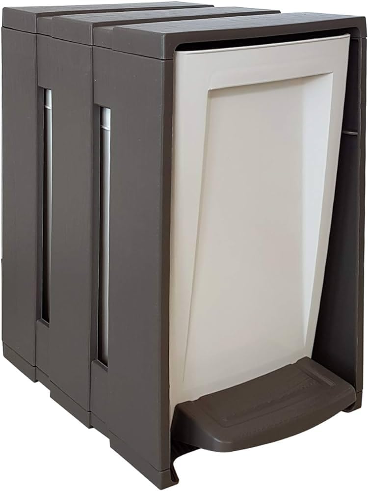 Bama Table Waste Bin - Elliptical Shape, Multi-Color (Made in Italy)