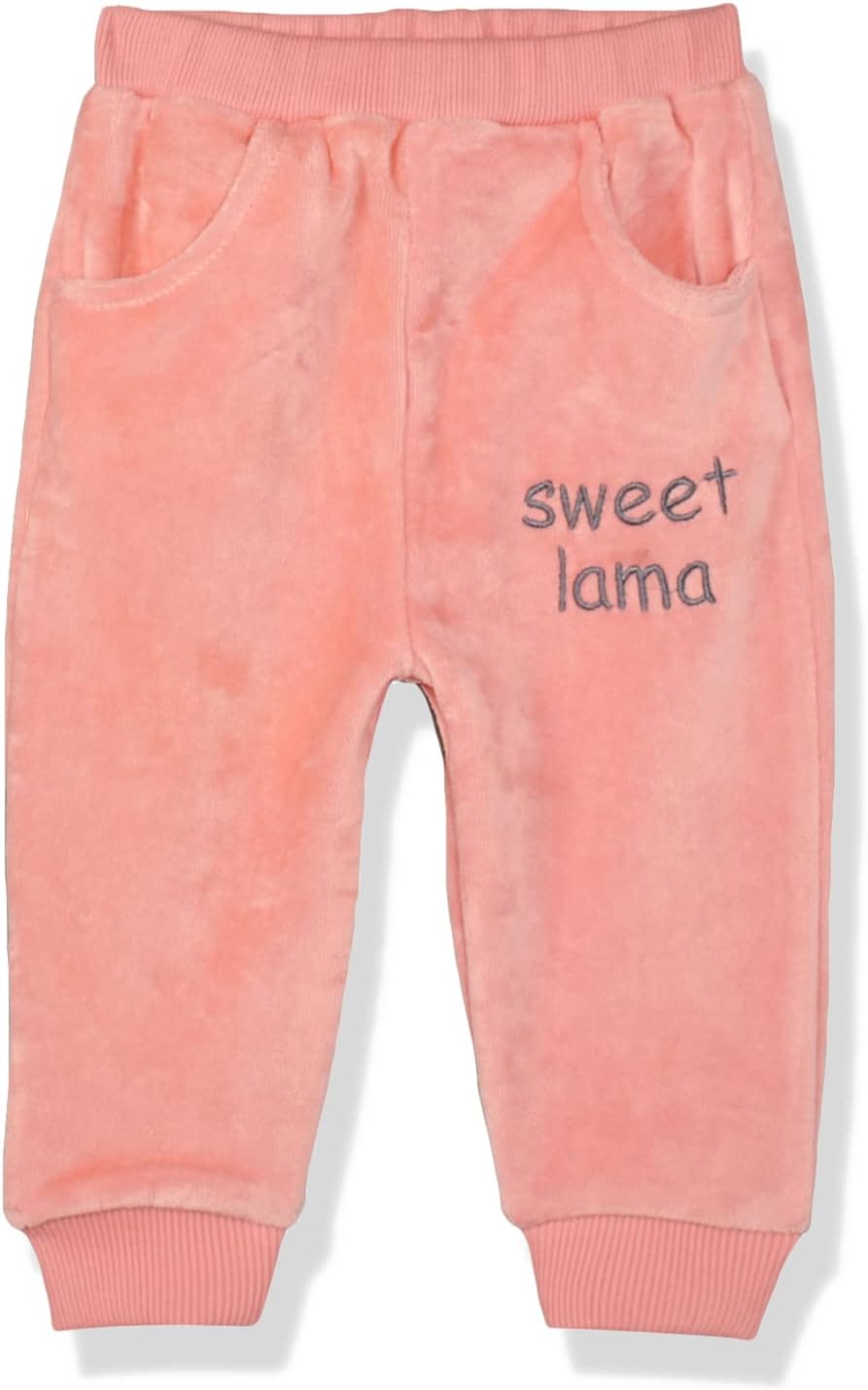 Lumex set velvet 3 pieces embroidered sweet lama for girls -6/9m-simon