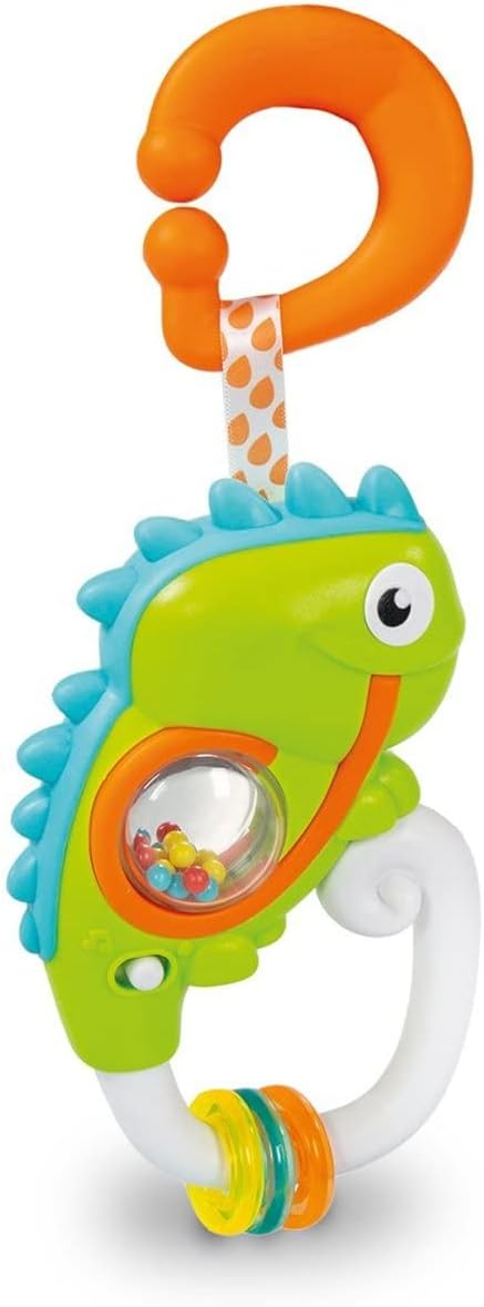 Clementoni Ba - 17332 - interactive chameleon rattle - early childhood game with melodies and sound boy toys, girl toys, birthday gift, Christmas gift, growth, fun, for kids.