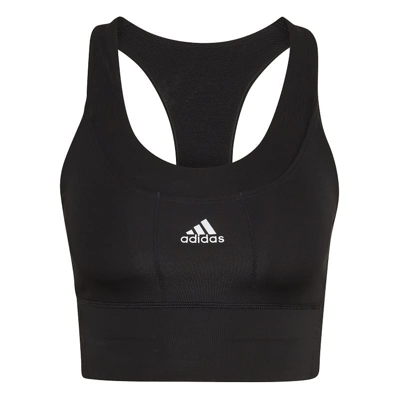 Adidas Run MS PKT Training Bra – Medium Support, Black