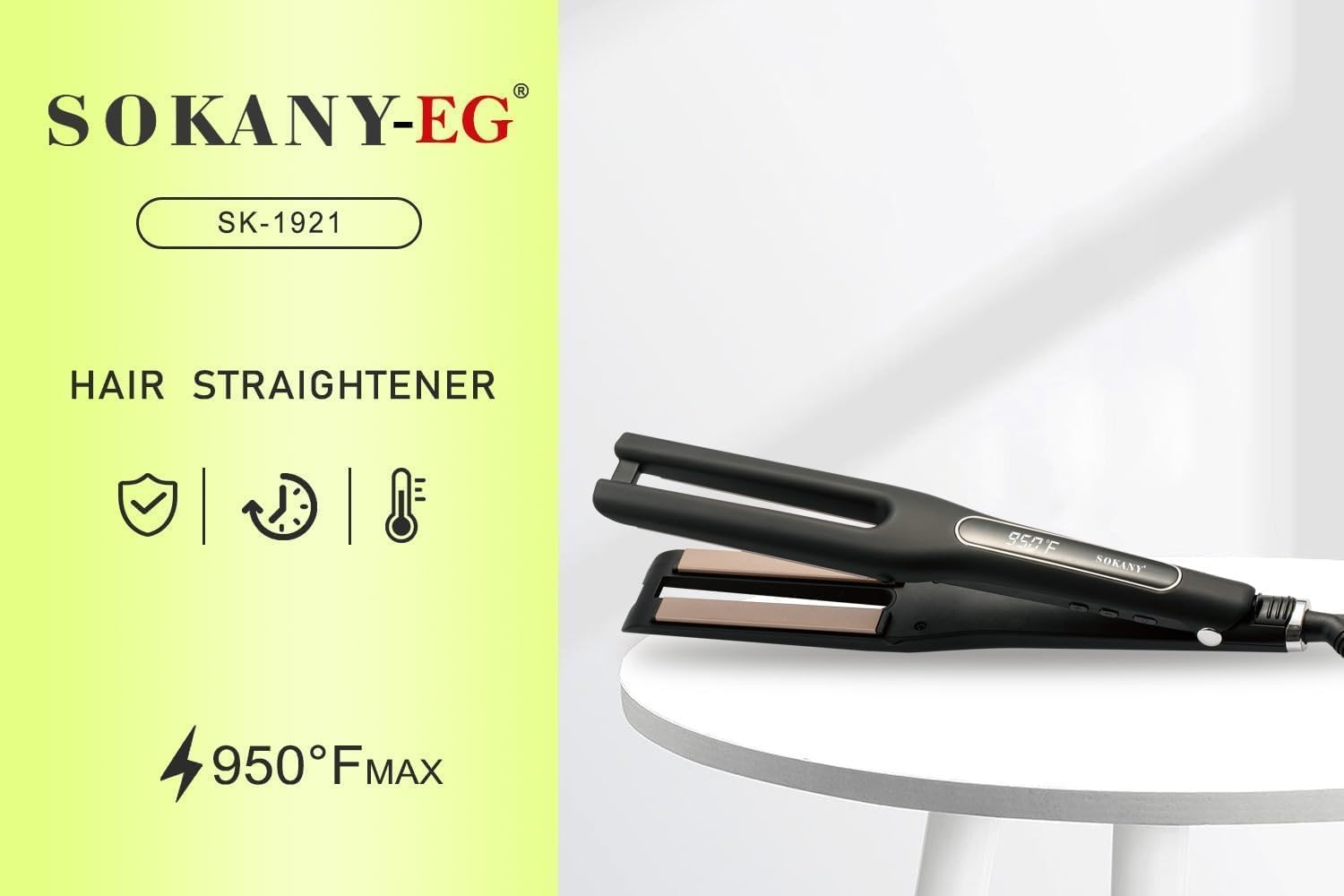 Professional Hair Straightener for Smooth Styling by Sokany SK-1921 – Safqqa Egypt