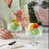 Ice Cream Dessert Bowl in Crystal Design, Retro Design, 280 ml, Set of 5 Glass