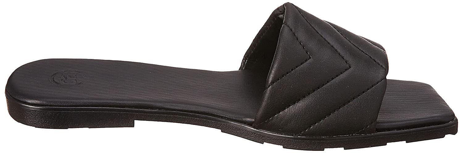 Club Aldo Quilted Square Toe Flat Slides for Women