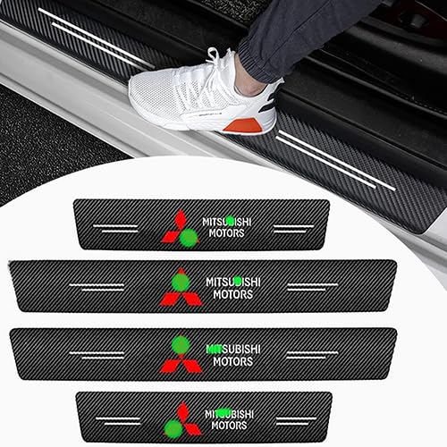 4D Carbon Fiber Car Door Sill Guards – Mitsubishi Ralliart Lancer, ASX, Outlander, Pajero