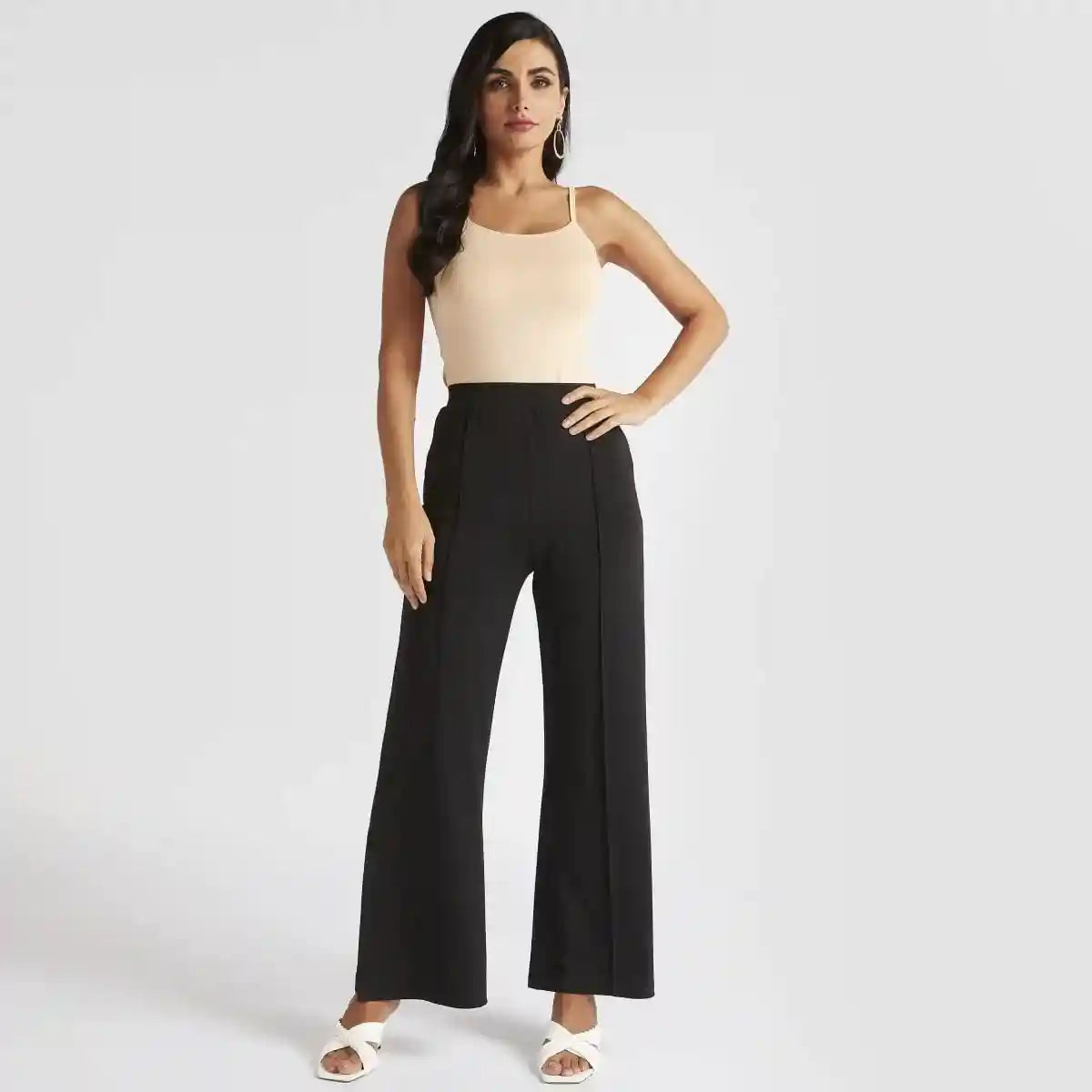 Solid Camisole with Scoop Neck and Spaghetti Straps - Safqqa Egypt
