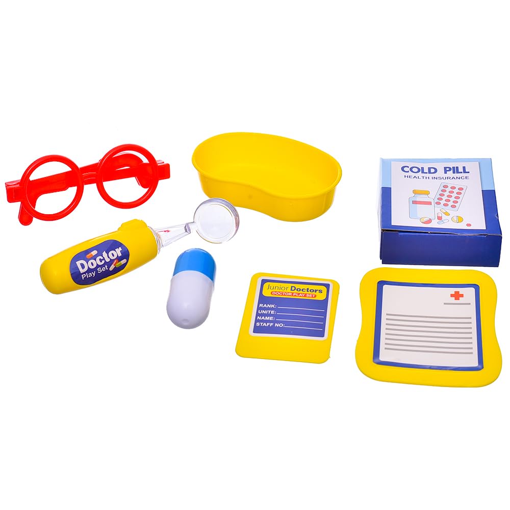 GHAZAL Plastic Doctor Play Set With Doctor Stethoscope And Pills For Kids,• Made from safe and durable plastic for long-lasting use.