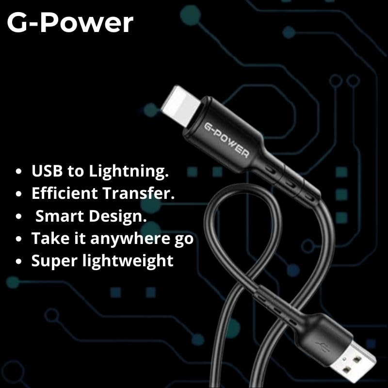 G-Power GP011 USB to Lightning Charging & Data Cable 1M – Fast Transfer, Smart Design