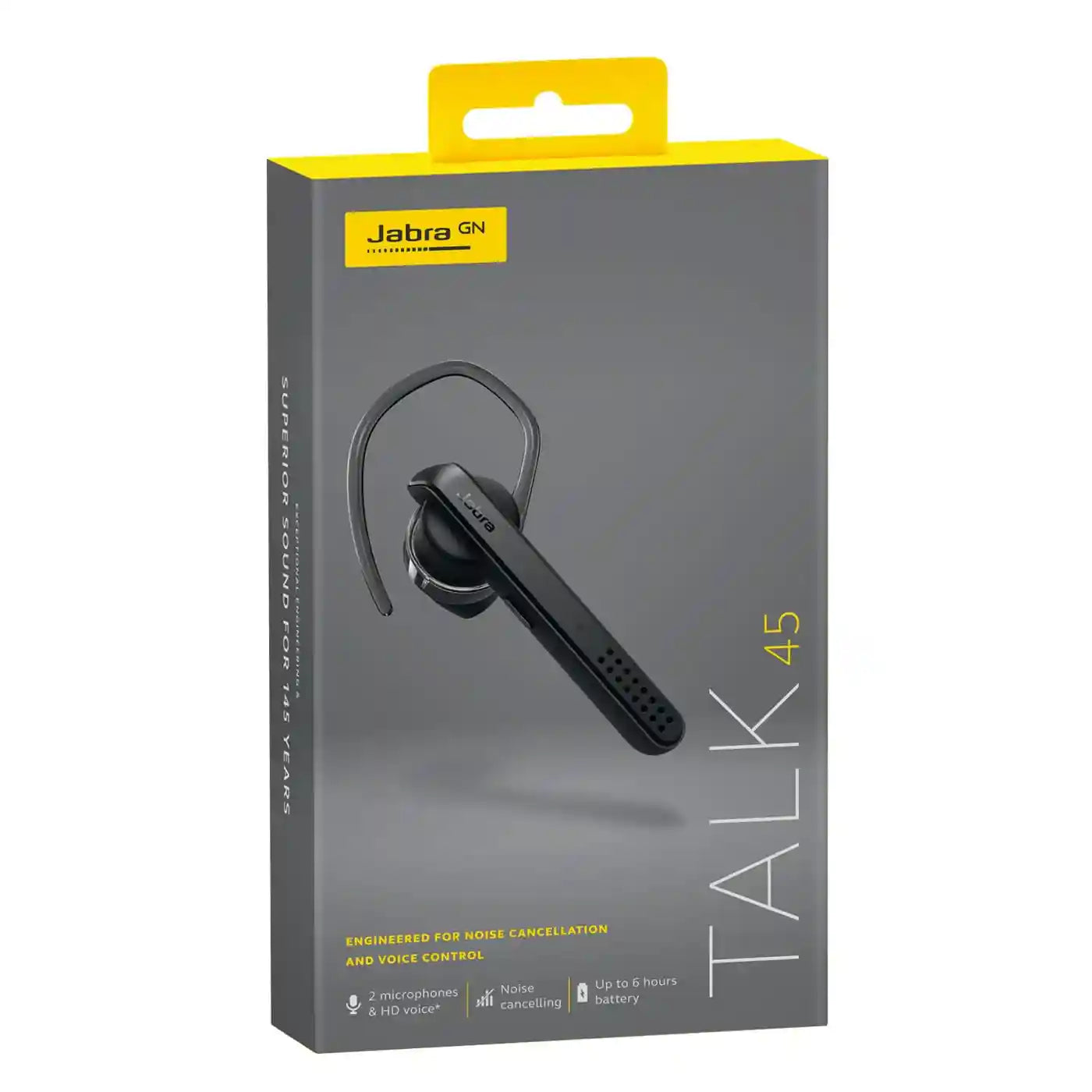 Jabra Talk 45 Mono In-Ear Headset – Wireless Calls And Stream Music, Gps Directions And Podcasts From Mobile Devices – Black