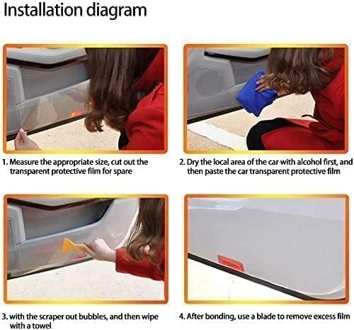 Cars Store 100% Self Adhesive Vinyl Stickers Transparent Color Multi Use Decorative Car Lanterns for Windows Home Office Touch Aesthetic (Transparent, Colorless, 2.5 Meters in Width 30 cm)