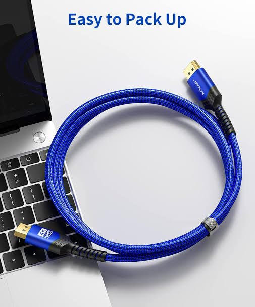 JSAUX HDMI Aluminum Alloy Cable 2M,High-speed HDMI 2.0 for smooth video and audio transfer