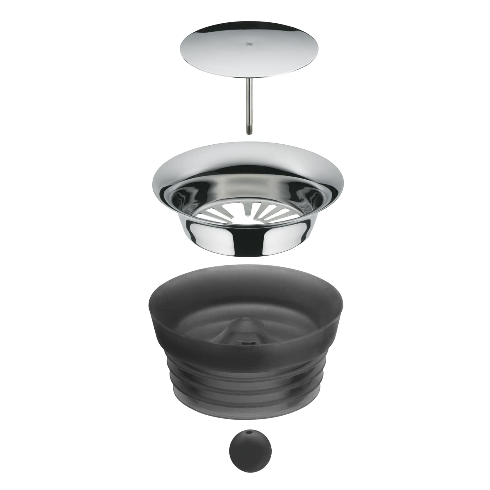 WMF Basic 1.5L Water Decanter – Elegant Glass & Cromargan Stainless Steel with Close-Up Stopper
