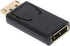 Keendex kx1757 display port (dp) male to display port female (dp) adapter - black