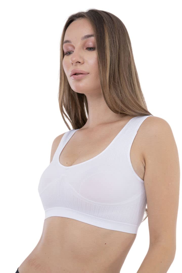 CARINA Womens Ribbed Non-paded Soft Bra