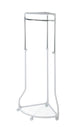 WENKO Coat Rack Freestanding, Clothes Hanger Stand for Entryway, Coat Rack with Shoe Storage, Adjustable Corner Coat Rack, White/Chrome, Holds up to 110lbs, 27.6 x 44-65.4 x 21.7 in