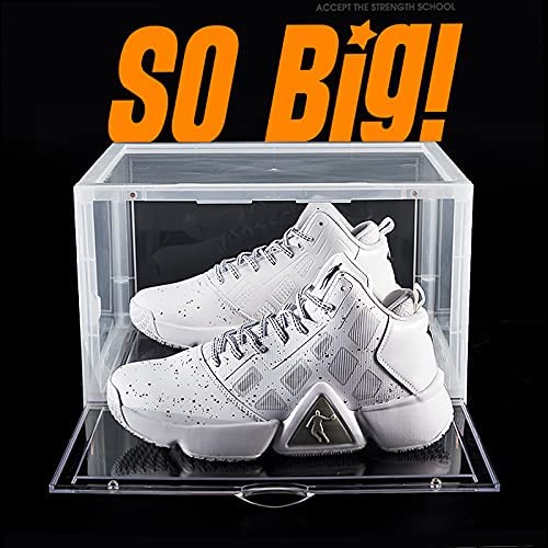 Shoe Box 4 Pack - Side Open with Magnetic door, Transparent, Plastic Storage (4 Open, Clear) – Safqqa Egypt