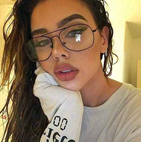 Dollger Classic Glasses Clear Lens Non Prescription Metal Frame Eyewear Women