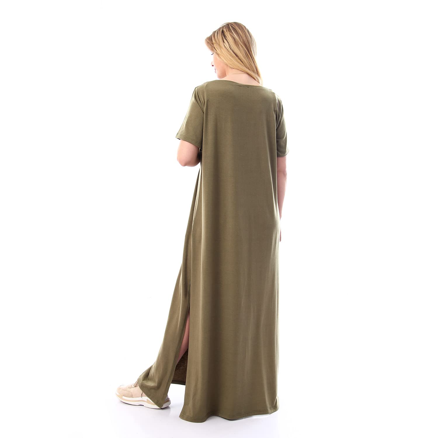 Jamila women side slits half sleeves dress