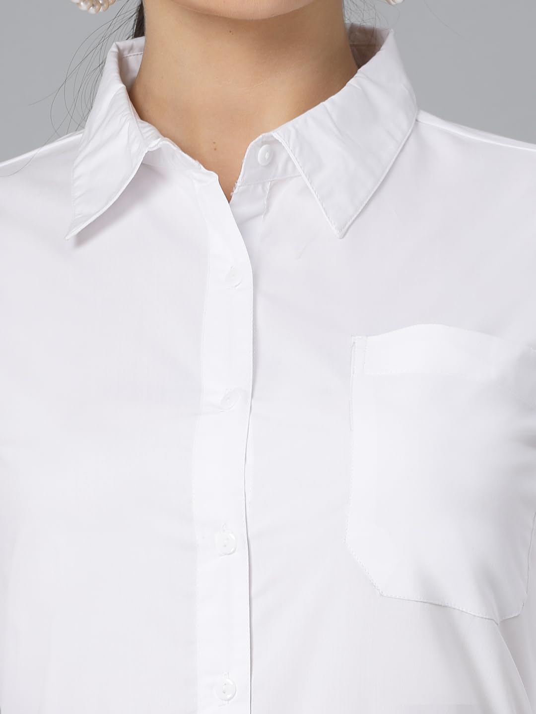 Krave Women’s Cotton-Blend Long Sleeve Formal Shirt – Elegant Office Wear – Safqqa Egypt