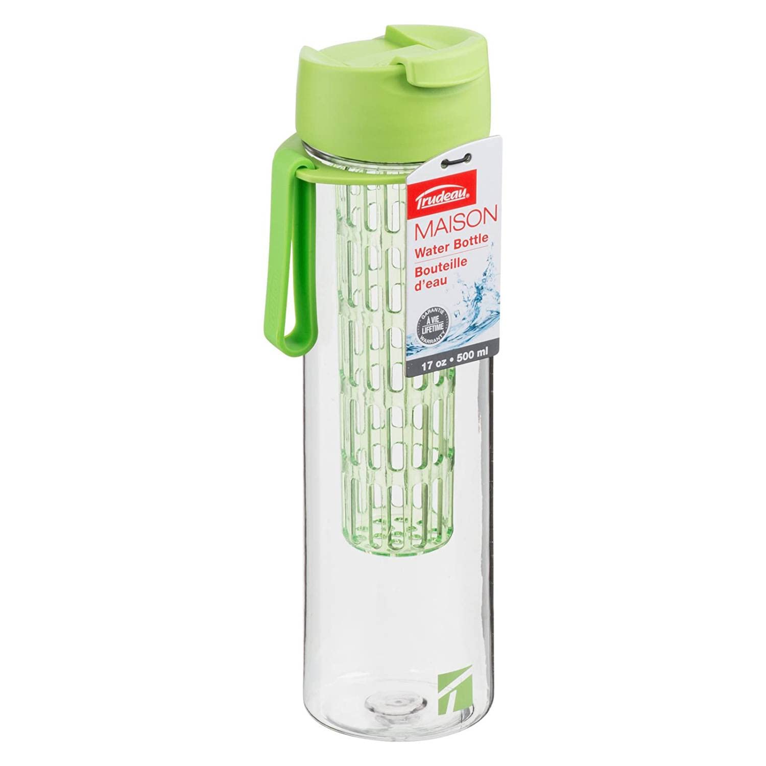 Trudeau Infuser Water Bottle with Fruit Infuser – Refreshing Flavored Water