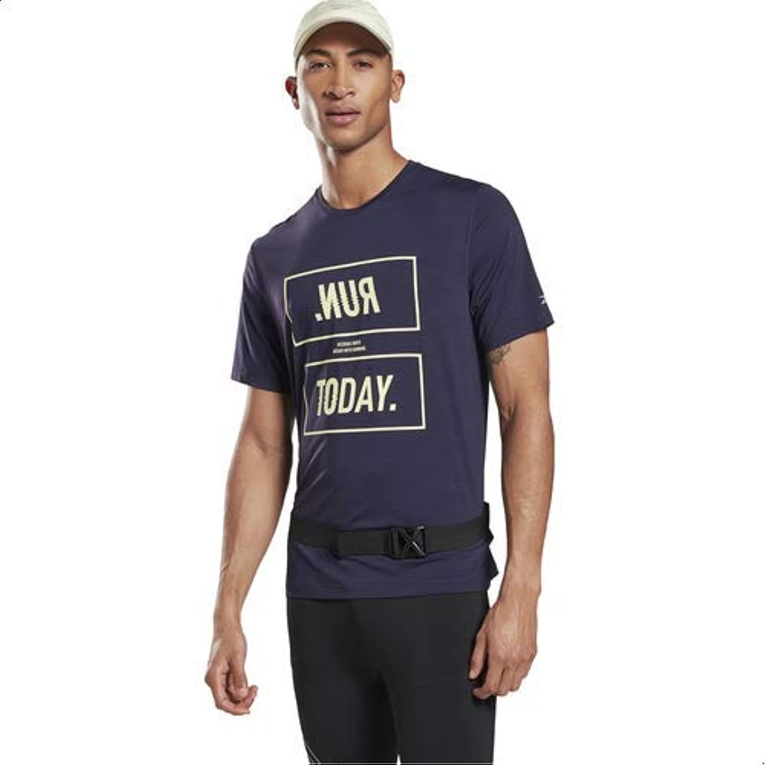 Reebok Running Activ Chill Graphic Heathered Slim Fit Sports T-shirt For Men